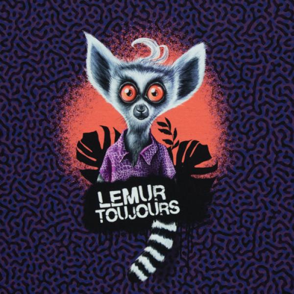 Baumwolljersey Panel Lemur Toujours ca. 85 cm by Thorsten Berger  Blau